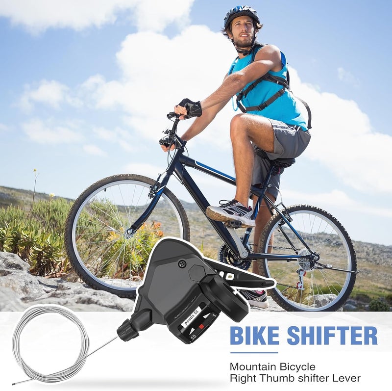 GRELiving Pair Bike Shifter 3x8/9/10 Speed Left and Right Thumb Gear Shifter for Moutain Bike, Road Bike, MTB, BMX, Fixie Gear, Cycling (3x10 Speed) - Image 4